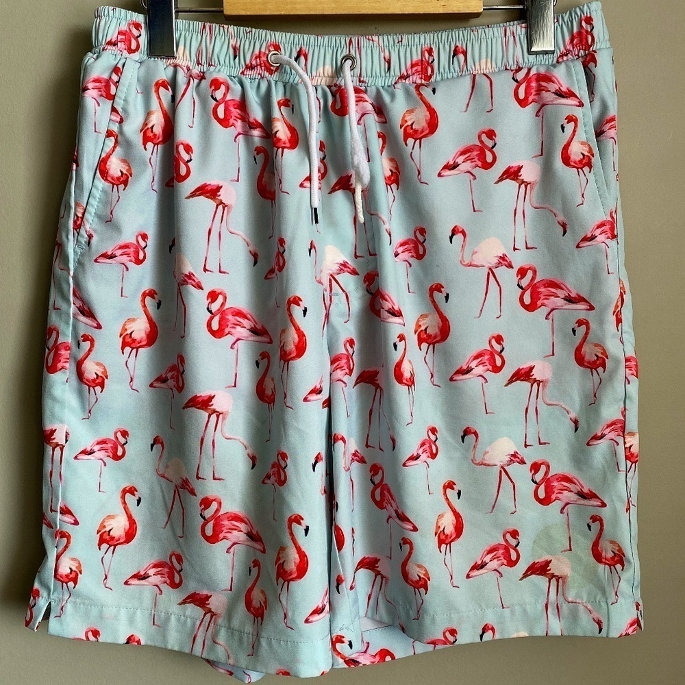 Mosmann Australia Men's Flamingo‎ Swimming Trunks Size Large